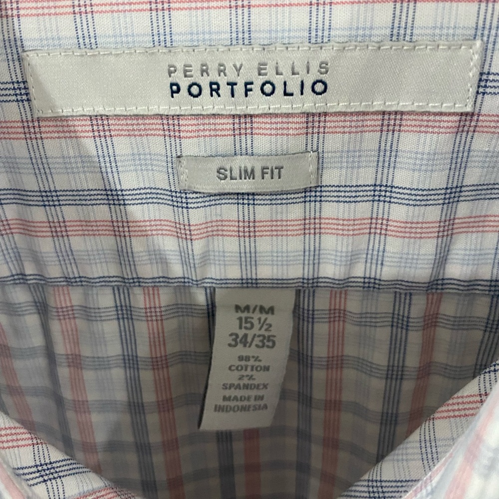 Perry Ellis Portfolio Men Slim L/S Dress Shirt
